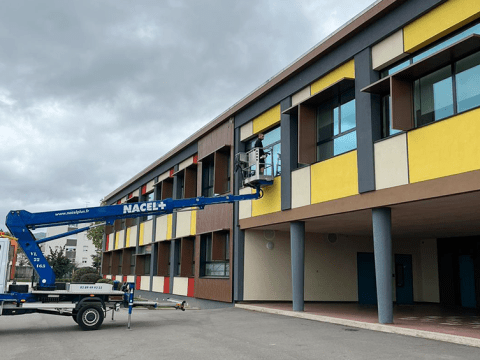 Nettoyage en hauteur après travaux
